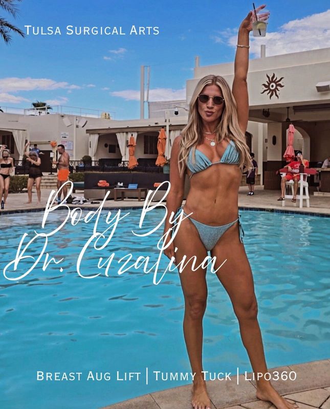 Real patient of Tulsa Surgical Arts — breast lift with augmentation, tummy tuck and Lipo 360 by Dr. Cuzalina